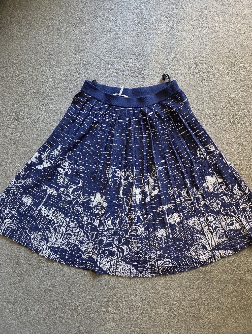 Sz XL Anthropologie Haven Pleated Knit Midi Skirt **IMPERFECT - READ DESCRIPTION